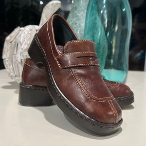 Born Naturalizer Carrera Leather Lug Sole Loafer